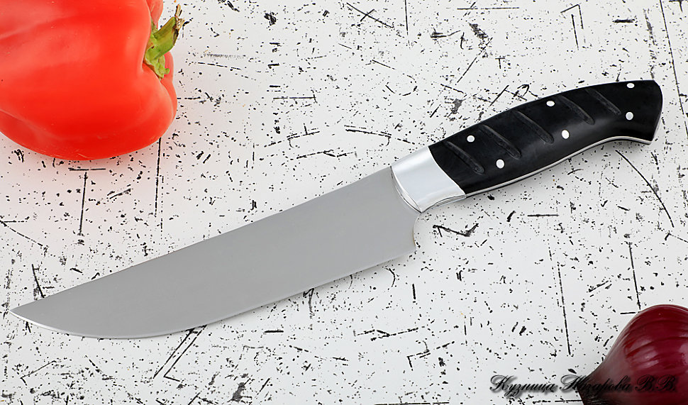 Нож Шеф № 8 сталь 95Х18 рукоять акрил черный