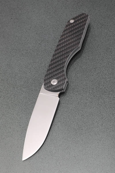 Folding knife Cayman steel H12MF lining carbon + AUS8 (bearings, clip)