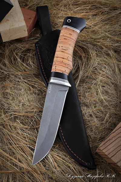 Нож Бизон К340 береста черный граб