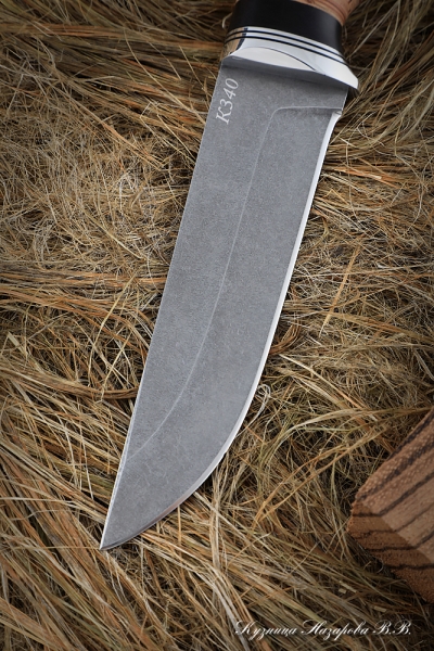 Нож Бизон К340 береста черный граб