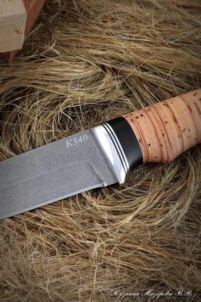 Knife Bison K340 birch bark black hornbeam