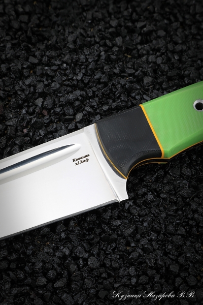 Нож №19 Х12МФ ЦМ G10 зеленая + черная