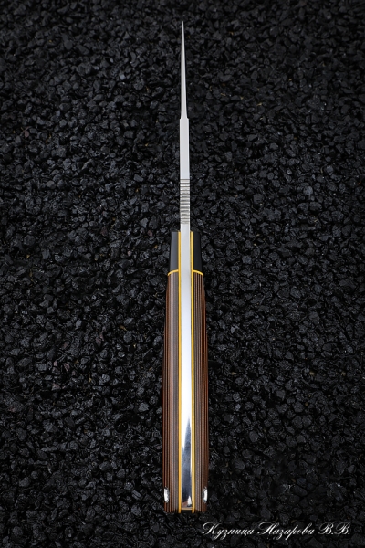Нож №22 Elmax ЦМ микарта оранжевая + черная