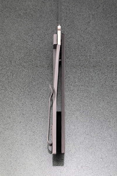 Нож складной Магер сталь Х12МФ накладки карбон + AUS8 (подшипники, клипса)