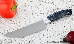 Knife Chef No. 8 steel 95h18 handle acrylic blue
