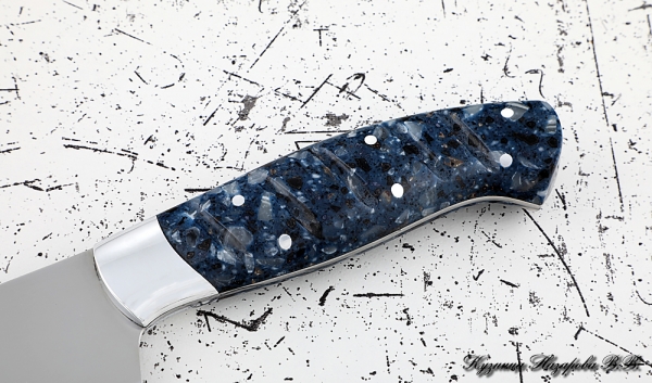 Knife Chef No. 8 steel 95h18 handle acrylic blue