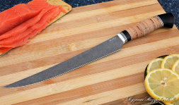 Knife Chef No. 7 steel K340 handle birch bark black hornbeam