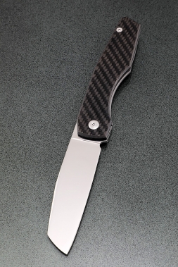 Нож складной Тор сталь х12мф накладки карбон + AUS8 (подшипники, клипса)