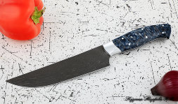 Knife Chef No. 8 steel H12MF handle acrylic blue