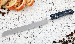 Knife Chef No. 15 steel 95h18 handle acrylic blue