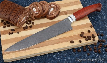Кухонный нож Шеф № 14 сталь К340 рукоять падук акрил