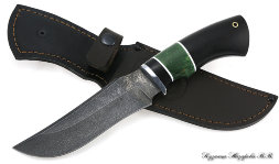 Нож Мангуст ХВ-5 черный граб стабилизированная карельская береза(зеленая)