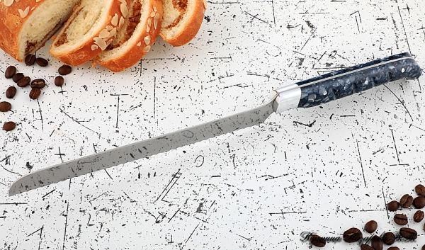 Кухонный нож Шеф № 15 сталь 95Х18  рукоять акрил коричневый