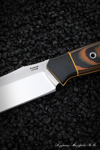 Knife No. 21 H12MF CM mikarta orange + black