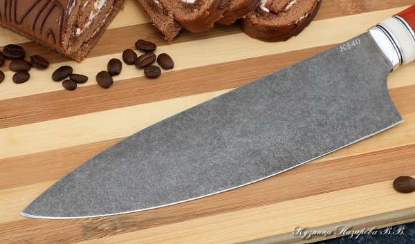 Knife Chef No. 13 steel K340 handle paduk acrylic
