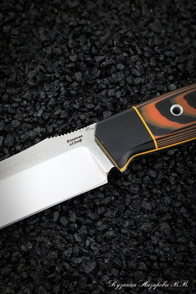 Нож №22 Х12МФ ЦМ микарта оранжевая + черная