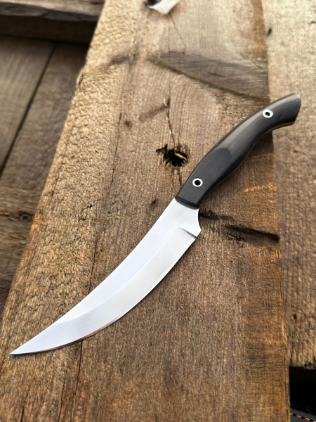 Нож &quot;Лань&quot; сталь х12мф цельнометаллический, накладки черный граб (распродажа) 