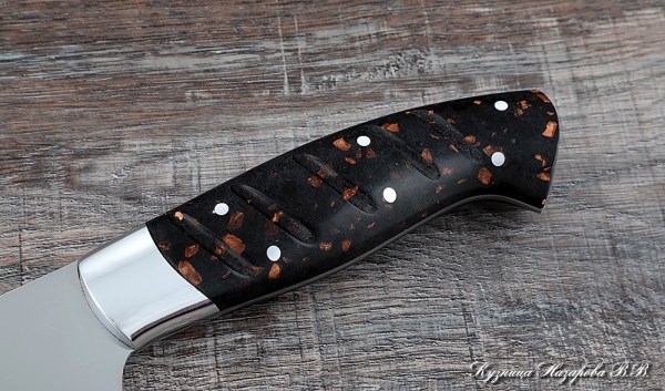 Knife Chef No. 8 steel 95h18 handle acrylic brown