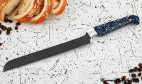 Knife Chef No. 15 steel H12MF handle acrylic blue