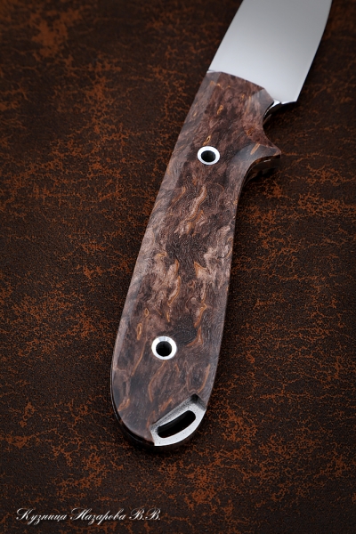 Knife No. 7 H12MF CM (full descents) Karelian birch brown