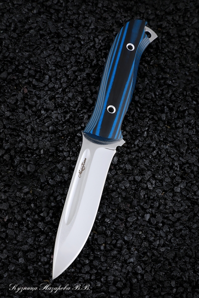 Нож №8 Х12МФ ЦМ микарта синяя