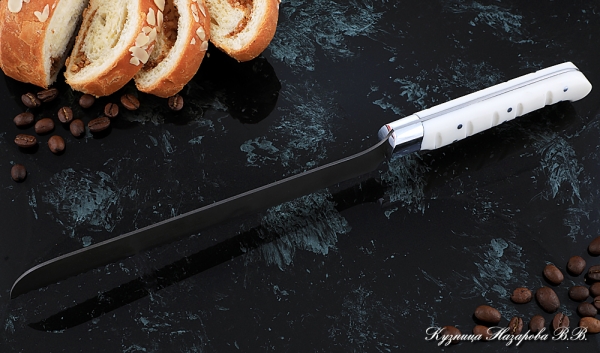 Knife Chef No. 15 steel H12MF handle acrylic white