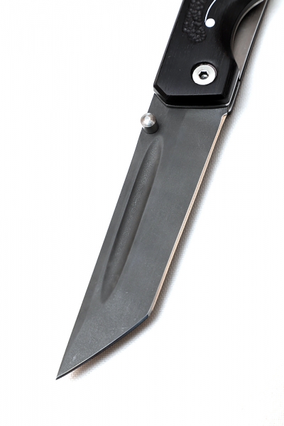 Folding Knife Tokyo Steel H12MF Lining Black Hornbeam Carved (Coutellia)
