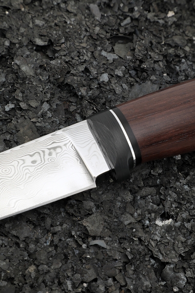 Knife Zasapozhny Damascus stainless carbon rosewood