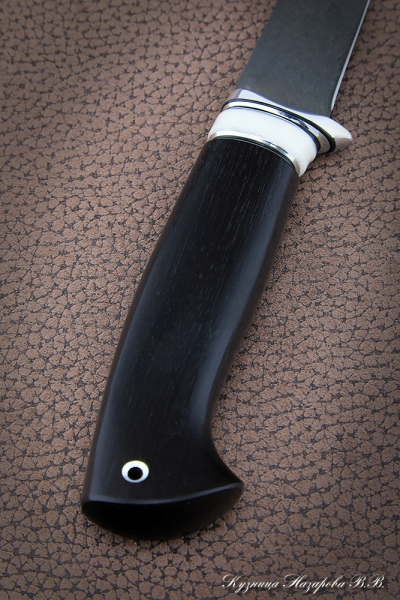 Killer Whale knife medium fillet H12MF black hornbeam acrylic white