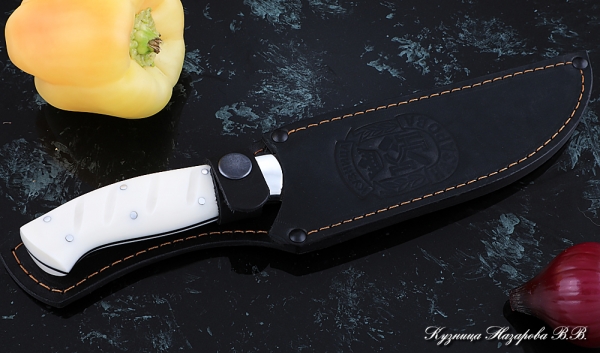 Knife Chef No. 8 steel H12MF handle acrylic white