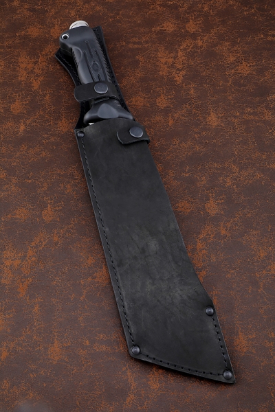 Нож Мачете №9 большая сталь 95Х18 рукоять полимер черный