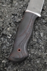 Knife Bison Damascus handle ash brushed