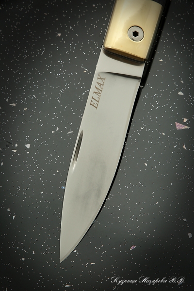 Нож складной Судак 2 сталь Elmax накладки стабилизированная карельская береза (фиолетовая)