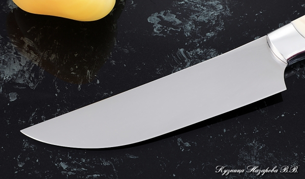 Knife Chef No. 8 steel 95h18 handle acrylic white