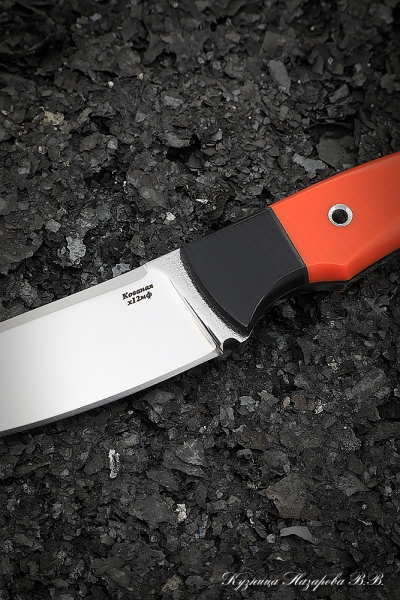 Knife No.35 H12MF CM G10 orange + black