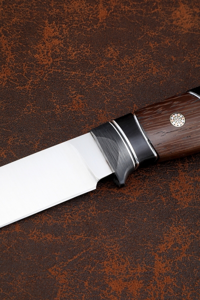 Zasapozhny knife H12MF - satin handle carbon wenge black hornbeam
