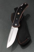 Нож складной Шершень х12мф со штифтом накладки G10 черная с оранжевым, клипса