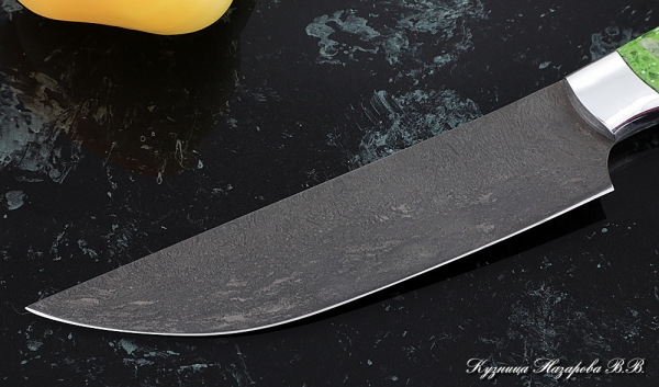 Knife Chef No. 8 steel H12MF handle acrylic green