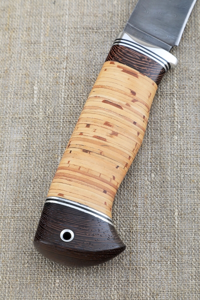 Knife Taiga Damascus birch bark