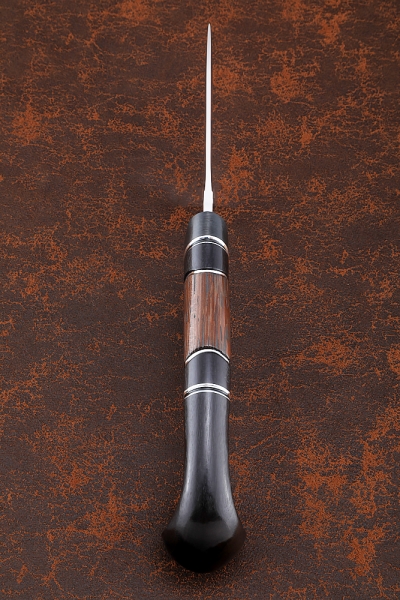 Hunting knife H12MF handle carbon wenge black hornbeam