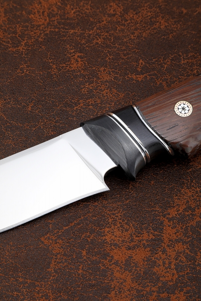 Нож Ловчий Х12МФ рукоять карбон венге черный граб