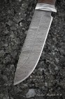 Knife Wanderer Damascus handle birch bark