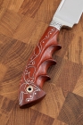 Uzbek knife ELMAX paduk carved with inlay