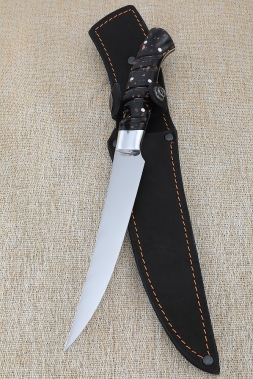 Knife-Chef-No-6-steel-95X18-handle-acrylic-brown-NEW