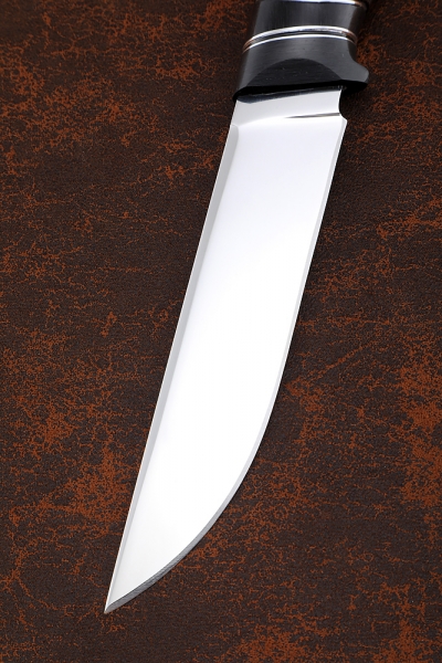 Нож Овод Х12МФ рукоять карбон венге черный граб