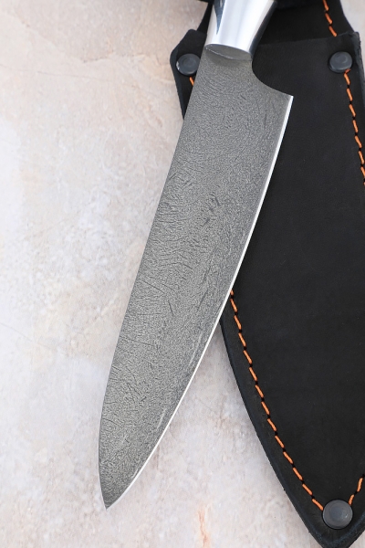 Нож Шеф № 3 ЦМ сталь Х12МФ рукоять акрил коричневый (NEW)