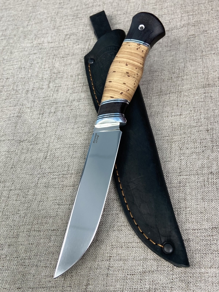 Нож Овод сталь кованая х12мф рукоять береста (New)
