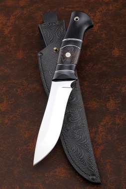 Hangar knife H12MF handle carbon wenge black hornbeam