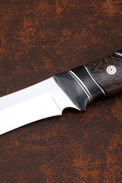 Hangar knife H12MF handle carbon wenge black hornbeam