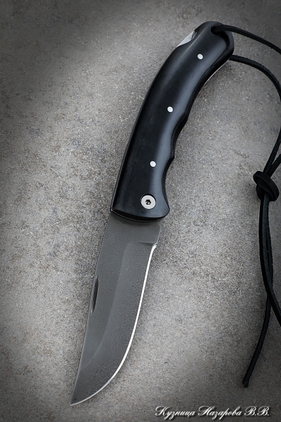 Folding Knife Taiga steel H12MF Lining Acrylic Black